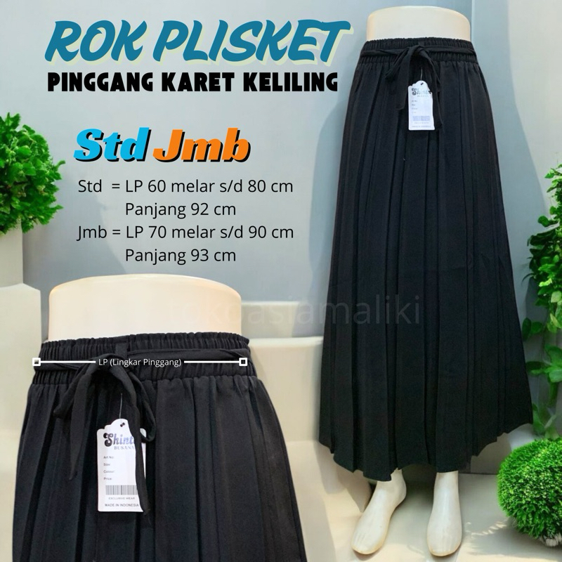 Rok Plisket Prisket Lipat Lipat