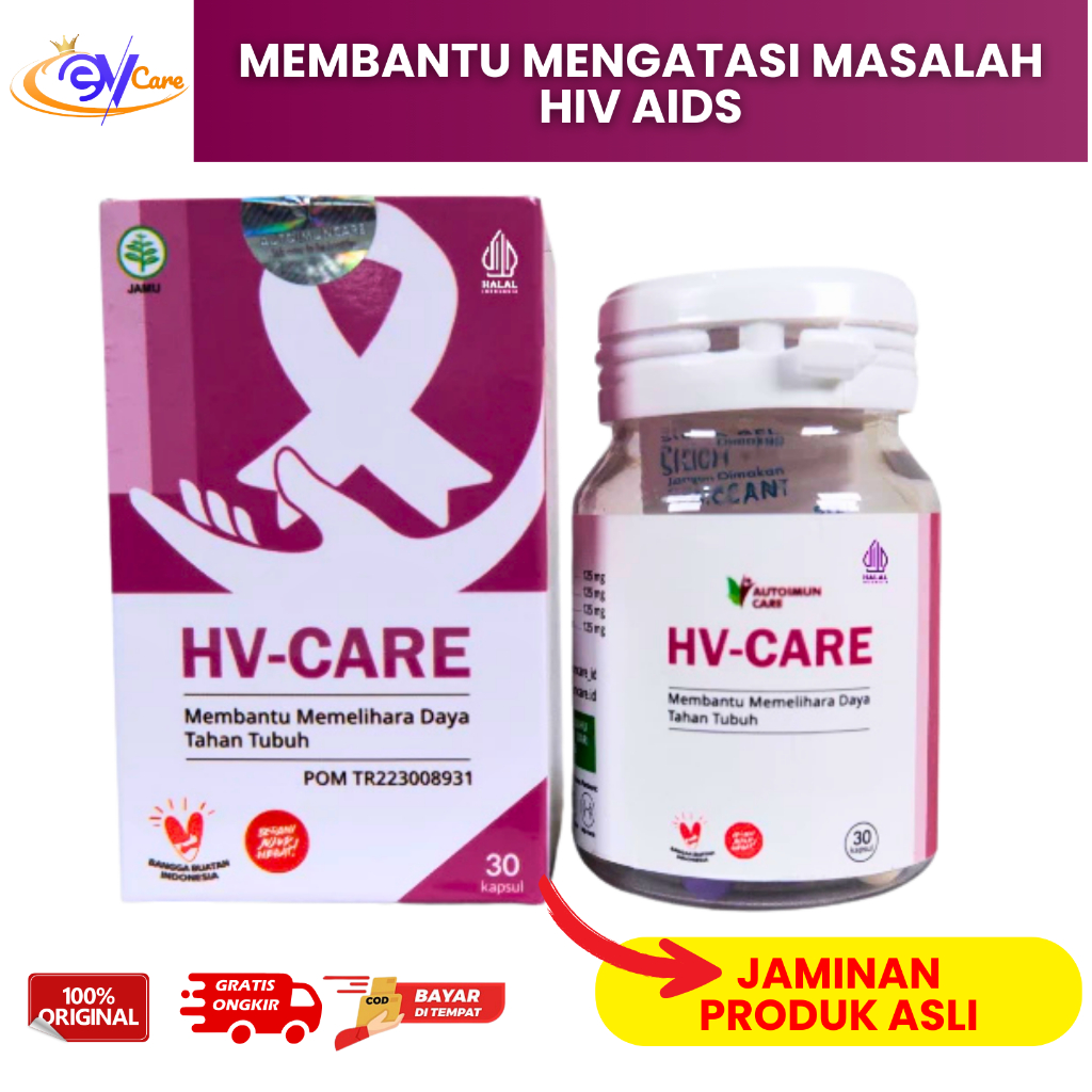 HV Care Obat Herbal HIV Aids Obat Pendamping ARV Suplemen Kekebalan Imun Tubuh Autoimuncare