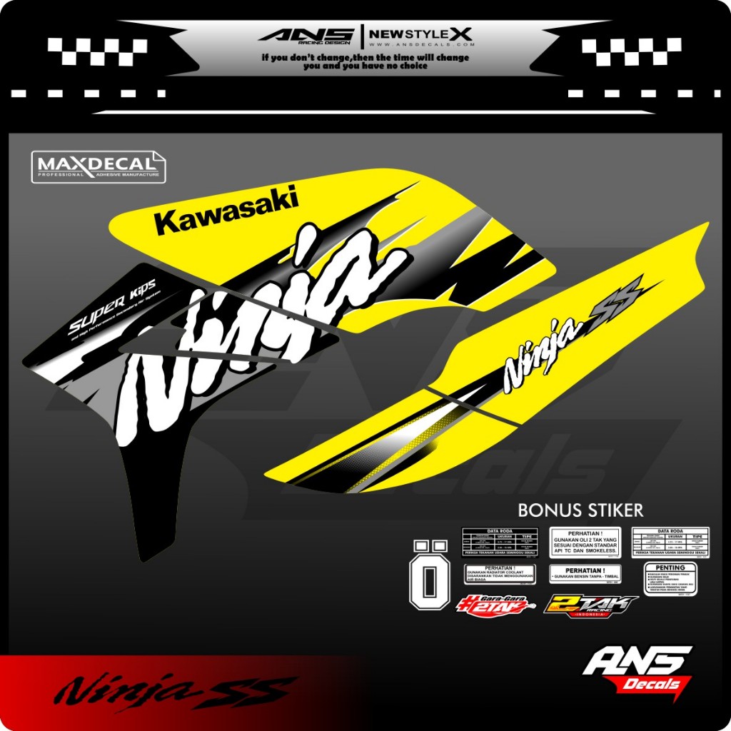 Striping Variasi NINJA SS Transparan Striping Ninja R NINJA SS ORIGINAL STRIPING MOTOR KAWASAKI NINJ