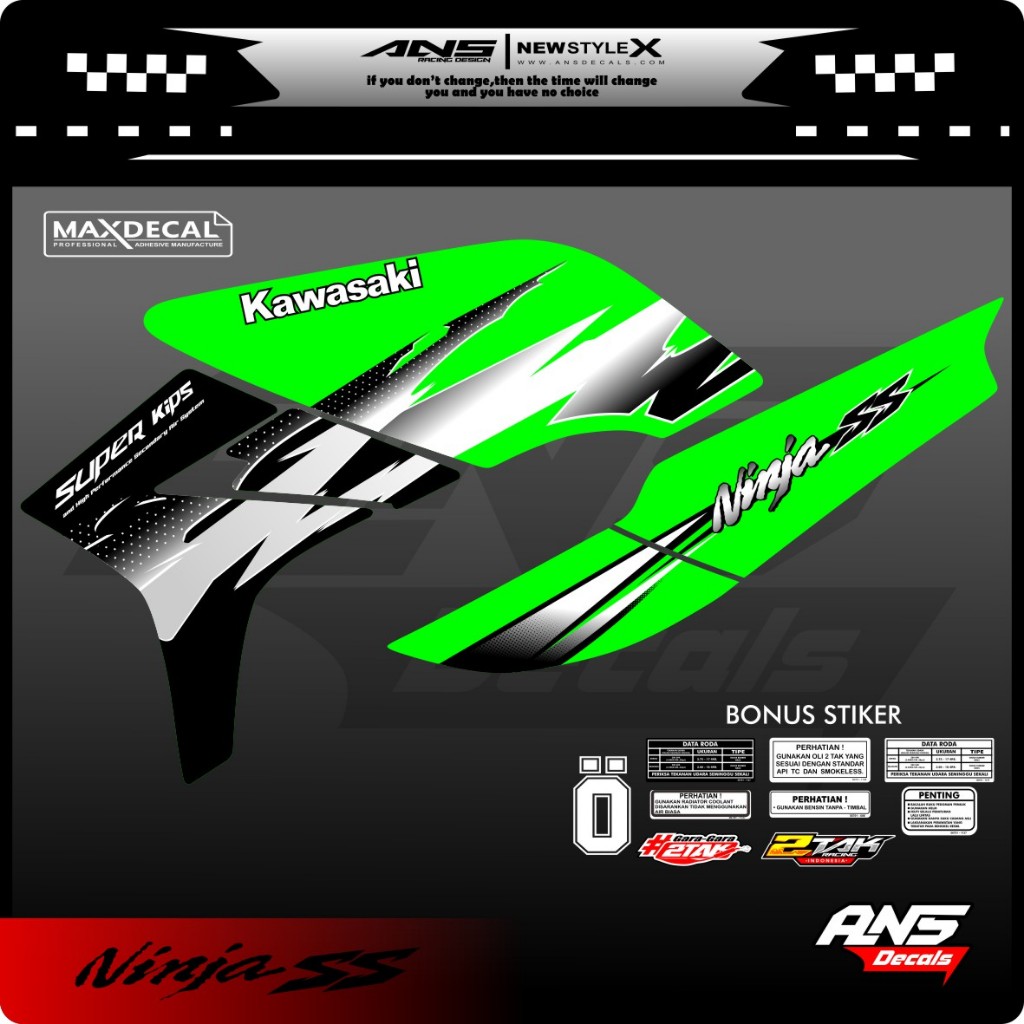 Striping Variasi NINJA SS Transparan Striping Ninja R NINJA SS ORIGINAL STRIPING MOTOR KAWASAKI NINJ