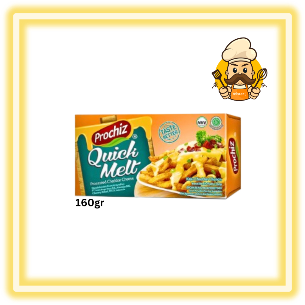 

Prochiz Quick Melt 160gr | Keju Melting | Isian Udang keju melt | Keju Cepat Leleh