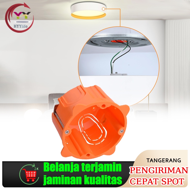 Bulat Per Dinding Tanpa Inbow Kotak Perbaikan Sekrup Steker Switch Soket Kotak Pengganti Tempel Dala