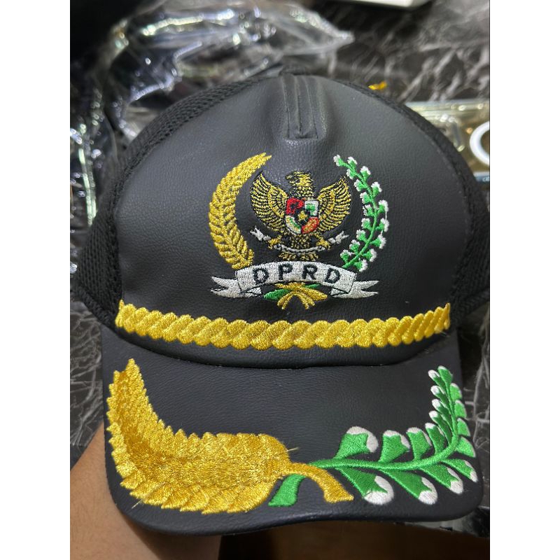 TOPI KULIT JARING DPRD BORDIR | TOPI KULIT | TOPI KULIT JARING | TOPI KULIT JARING DPRD | TOPI KULIT