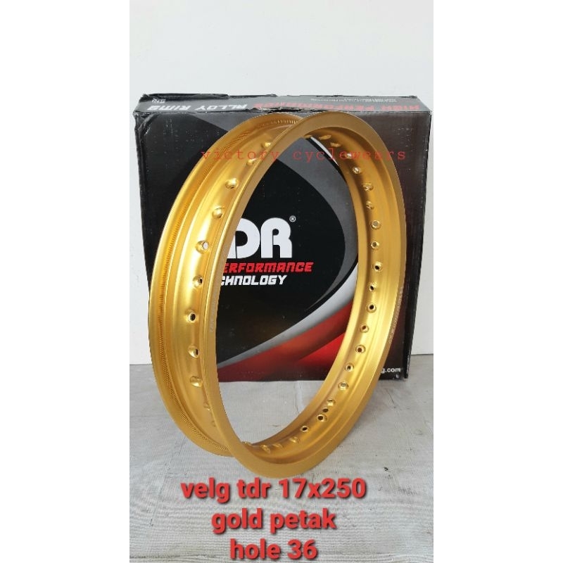 VELG TDR 17 X 250 GOLD PETAK HOLE 36 matte gold