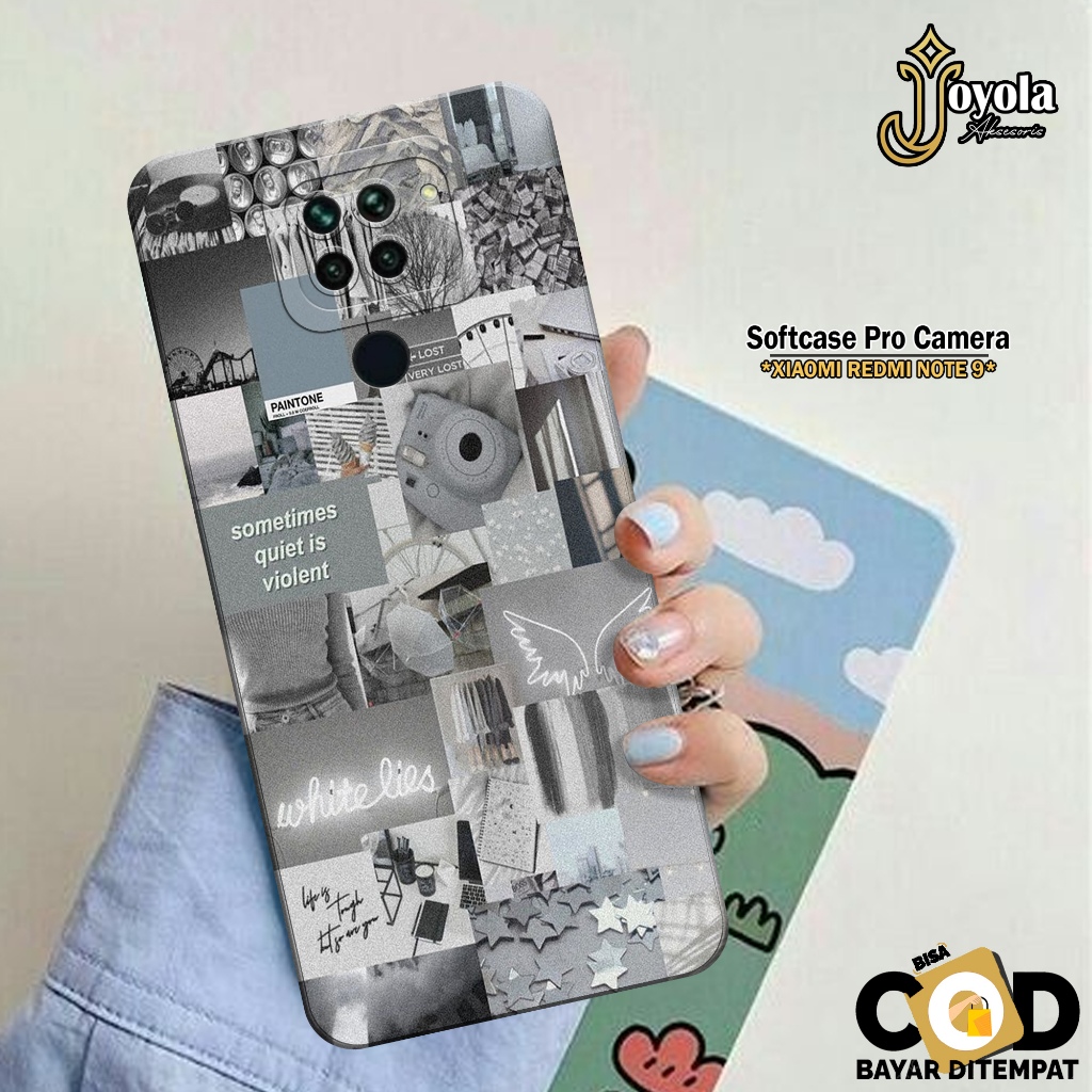 JOYOLA Case Xiaomi Redmi Note 9 - Fashion Case Aesthetic - Softcase Xiaomi Redmi Note 9 - Pro Camera