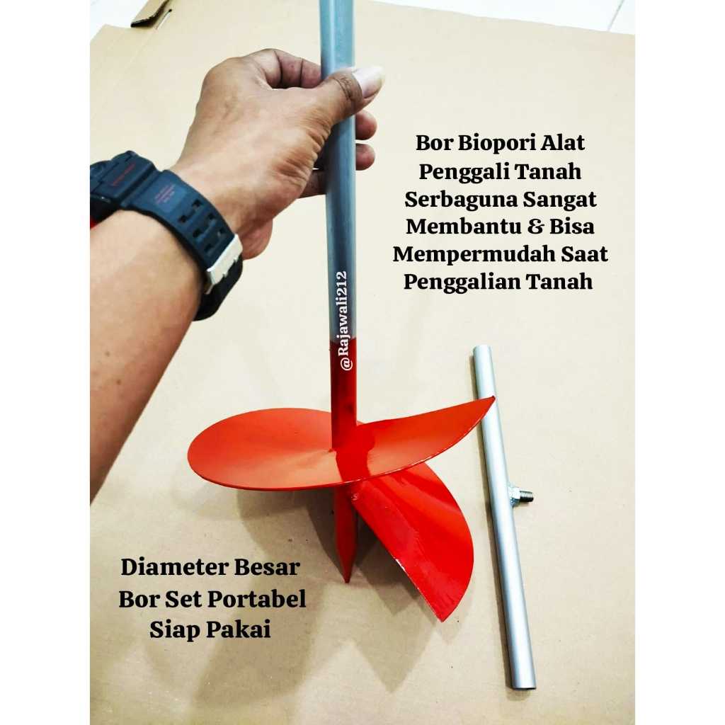 Biopori Bor Tanah Manual Diameter Besar 20cm / Bor Alat Pelubang Tanah Biopori