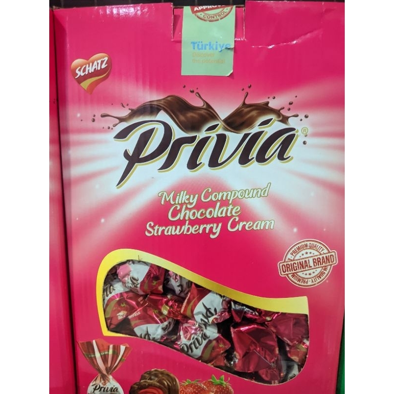 

Privia Milky Compound Chocolate Strawberry Cream 2KG