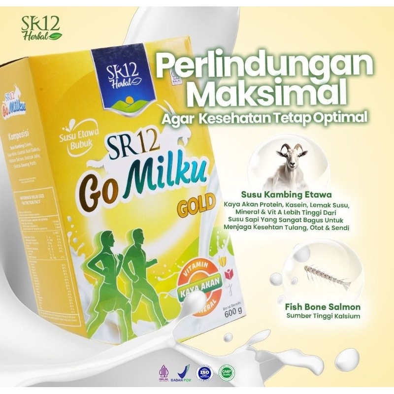 

GOMILKU GOLD SR12: isi 600gr. Mengandung kalsium&protein tinggi serta rendah lemak cocok untuk Lansia