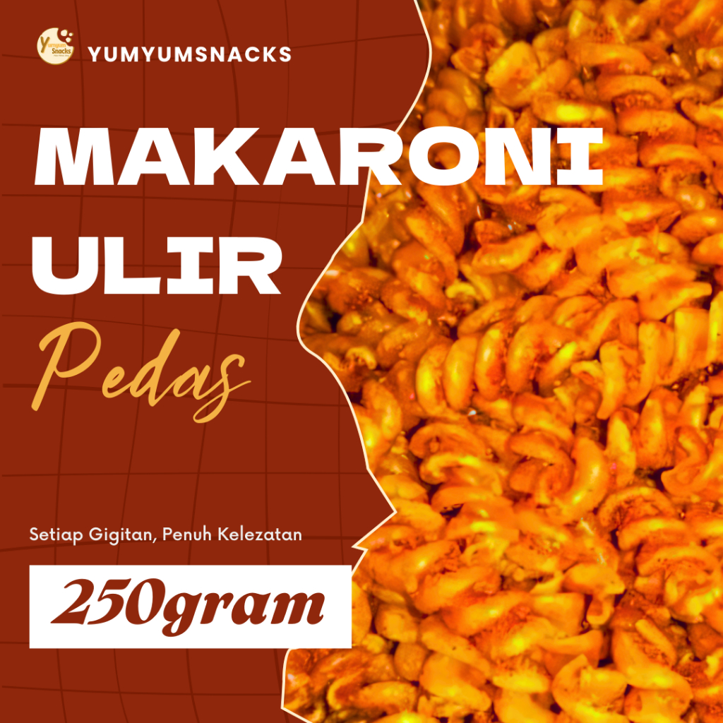 

Makaroni Ulir 250gr (Varian Rasa Pedas/Daun Jeruk/Original/Balado)