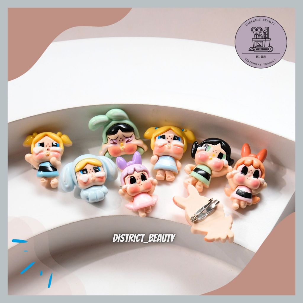 PIN BROS HIJAB CRY BABY POWER PUFF GIRLS BROS PIN KARAKTER CRY BABY PIN HIJAB BROS PIN ANAK LUCU TER