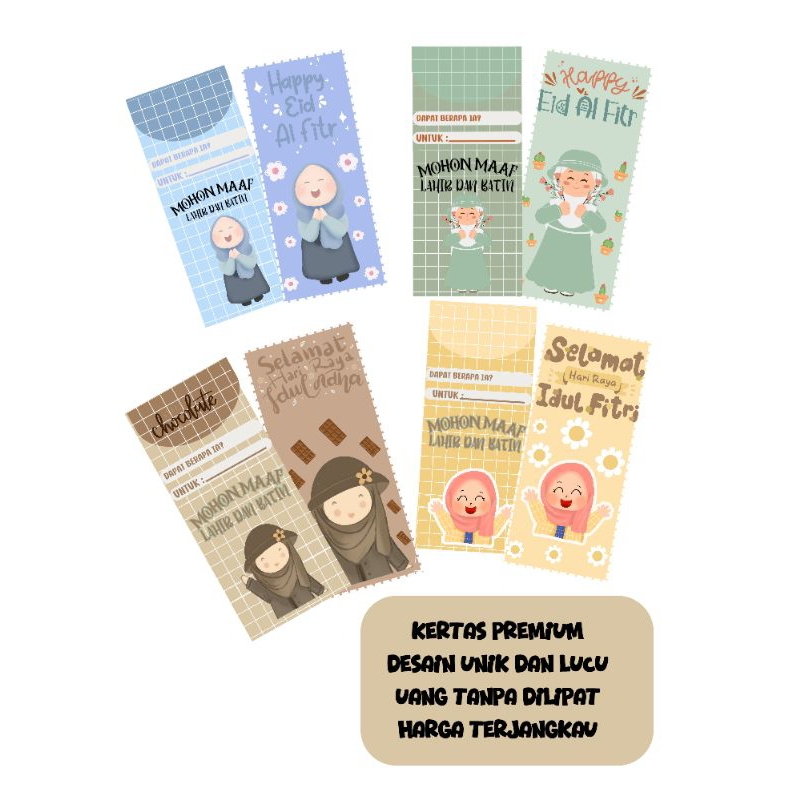 

Amplop Lebaran Panjang THR 2025 1Pck 15Pcs|Uang tanpa dilipat