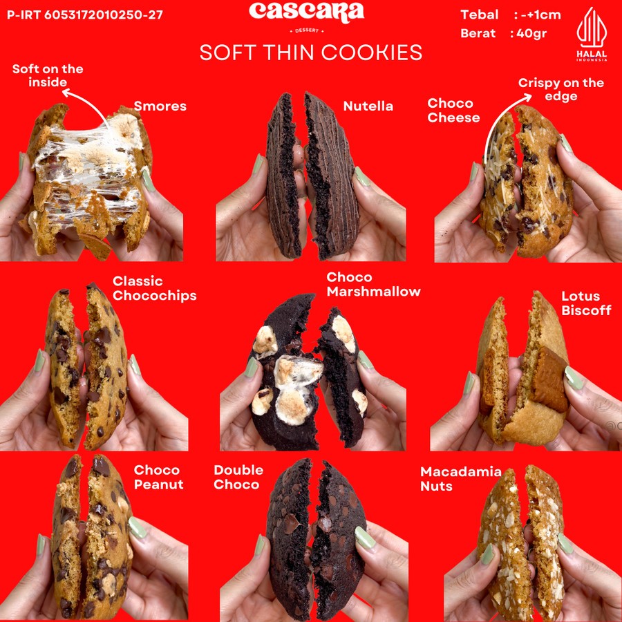 

Cascara Cookies - Soft Baked Cookies Thin and Chewy Kenyel Cookies Premium 9 Rasa