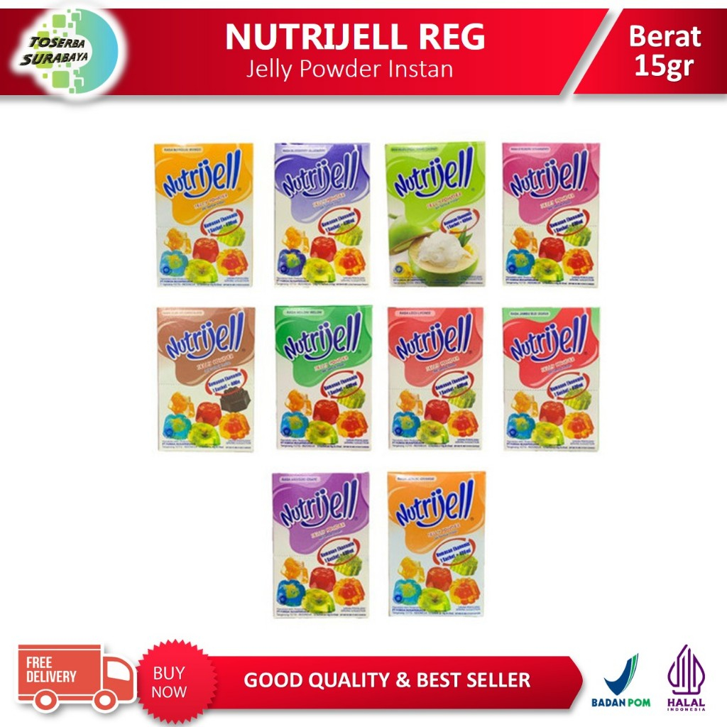 

NUTRIJELL REG Aneka Rasa Buah (Jelly Powder Instant) Kemasan Besar 15gr