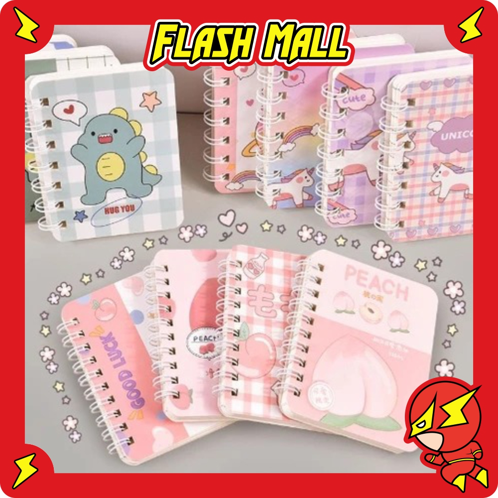 

FLASHmall Buku Catatan Kecil Ukuran A7/Mini Notebook A7 Motif Lucu Buku Notobook Ring S101