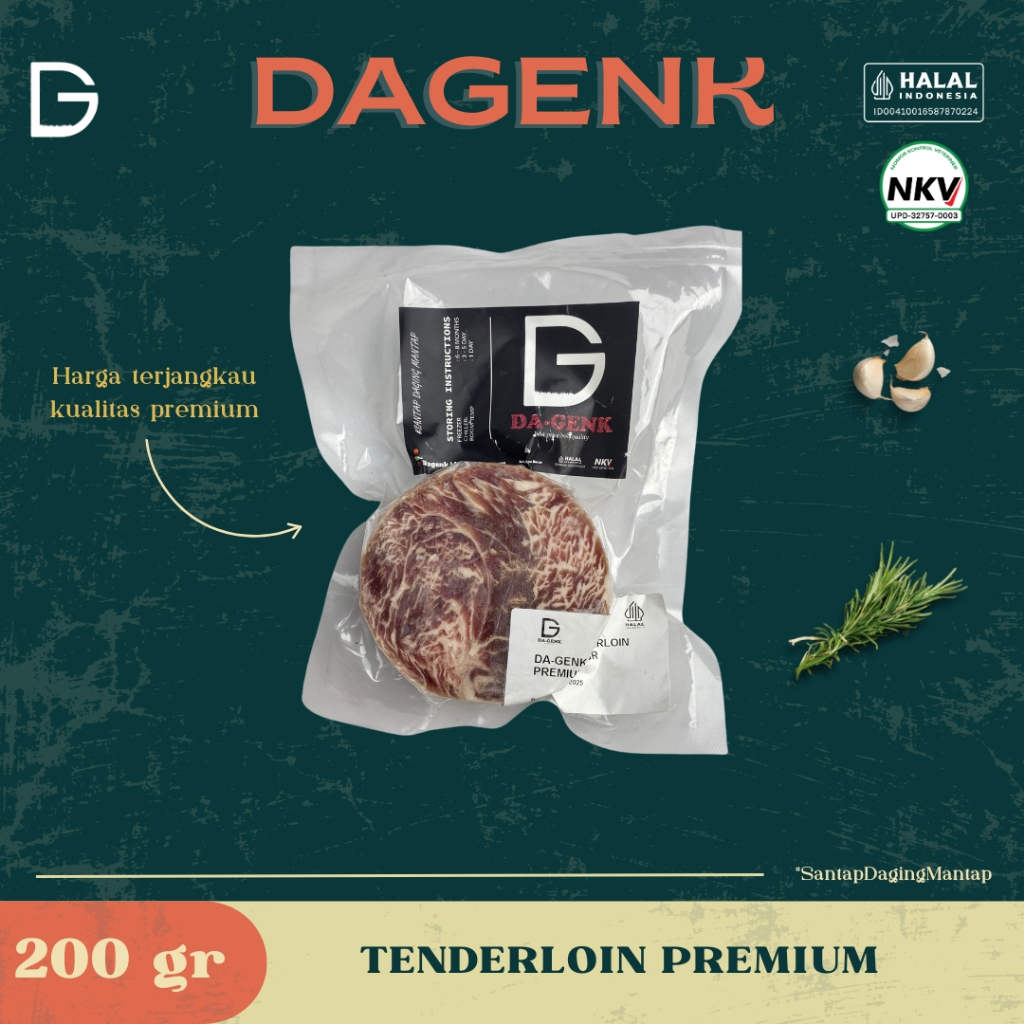 

TENDERLOIN PREMIUM 200GR (BUKAN MELTIQUE) - HALAL FRESH & READY TO GRILL DAGENK