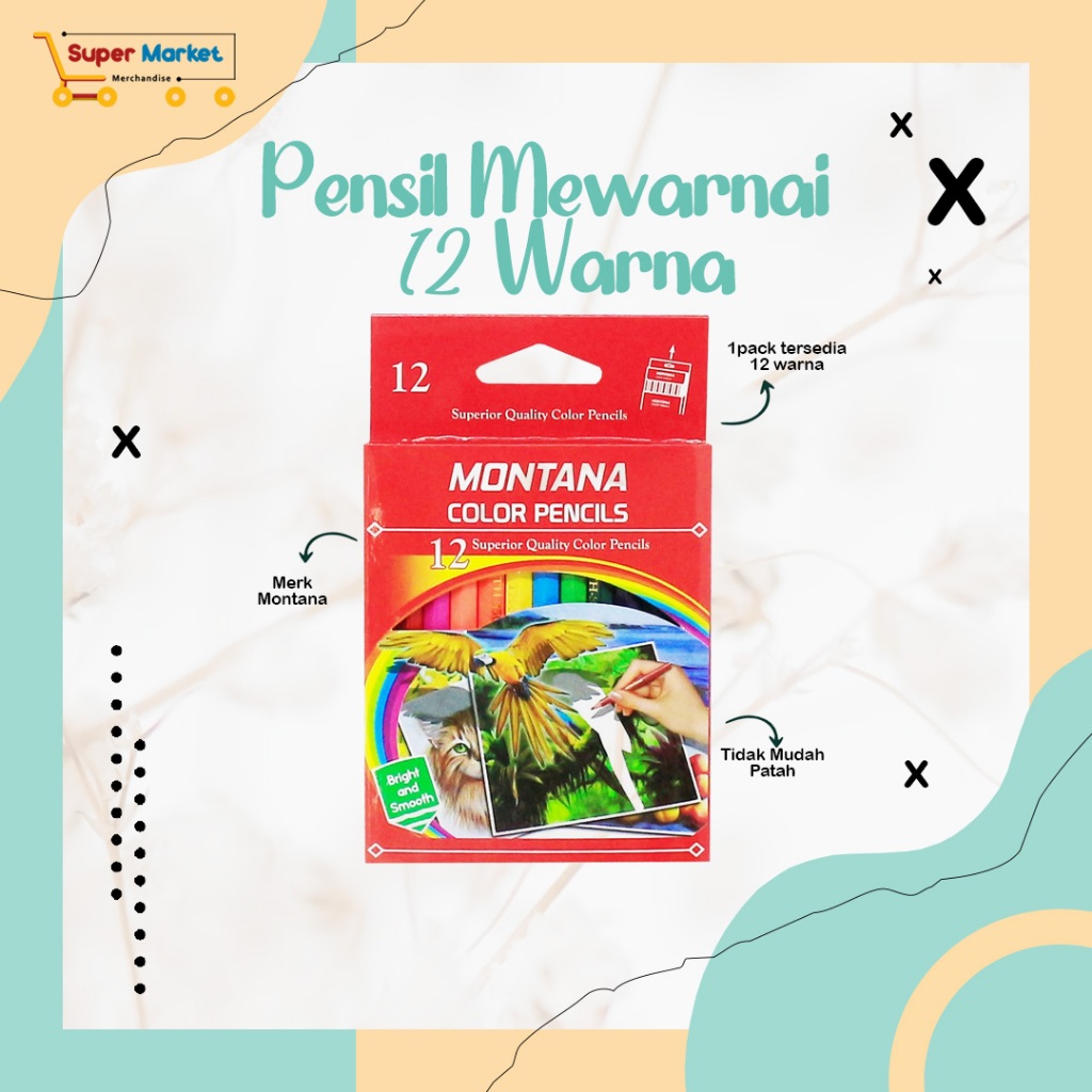 

Pensil Mewarnai Anak Pendek 12 Warna / Pensil Warna Anak PAUD TK SD