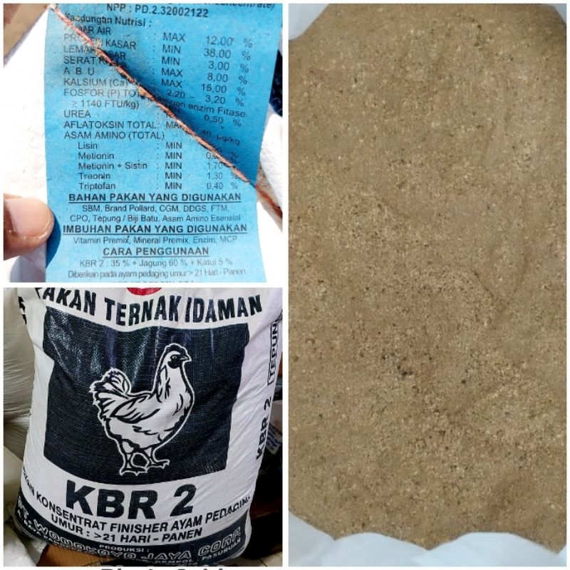 Kbr 2 wonokoyo konsentrat ayam ras pedaging 1kg pakan ternak
