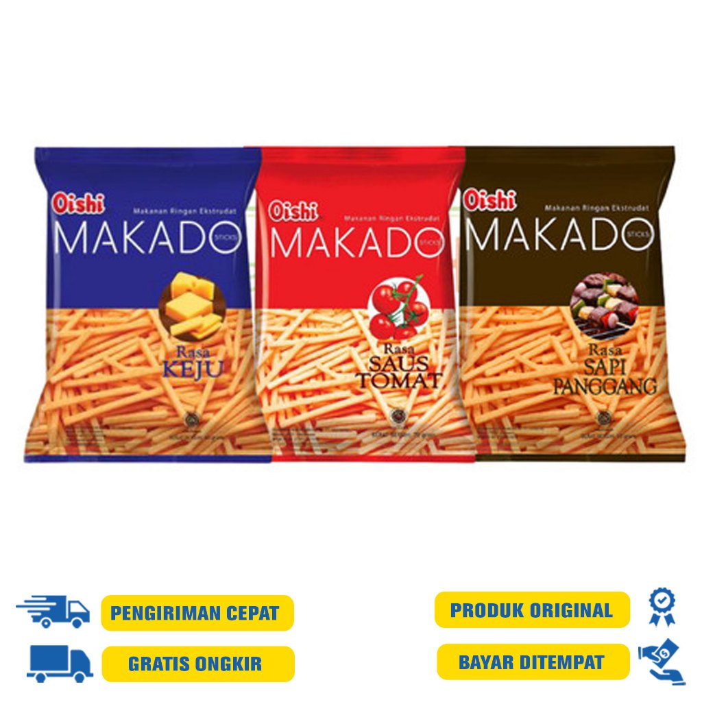 

OISHI MAKADO 60 GR STICKS RASA - SAPI PANGGANG | SAUS TOMAT