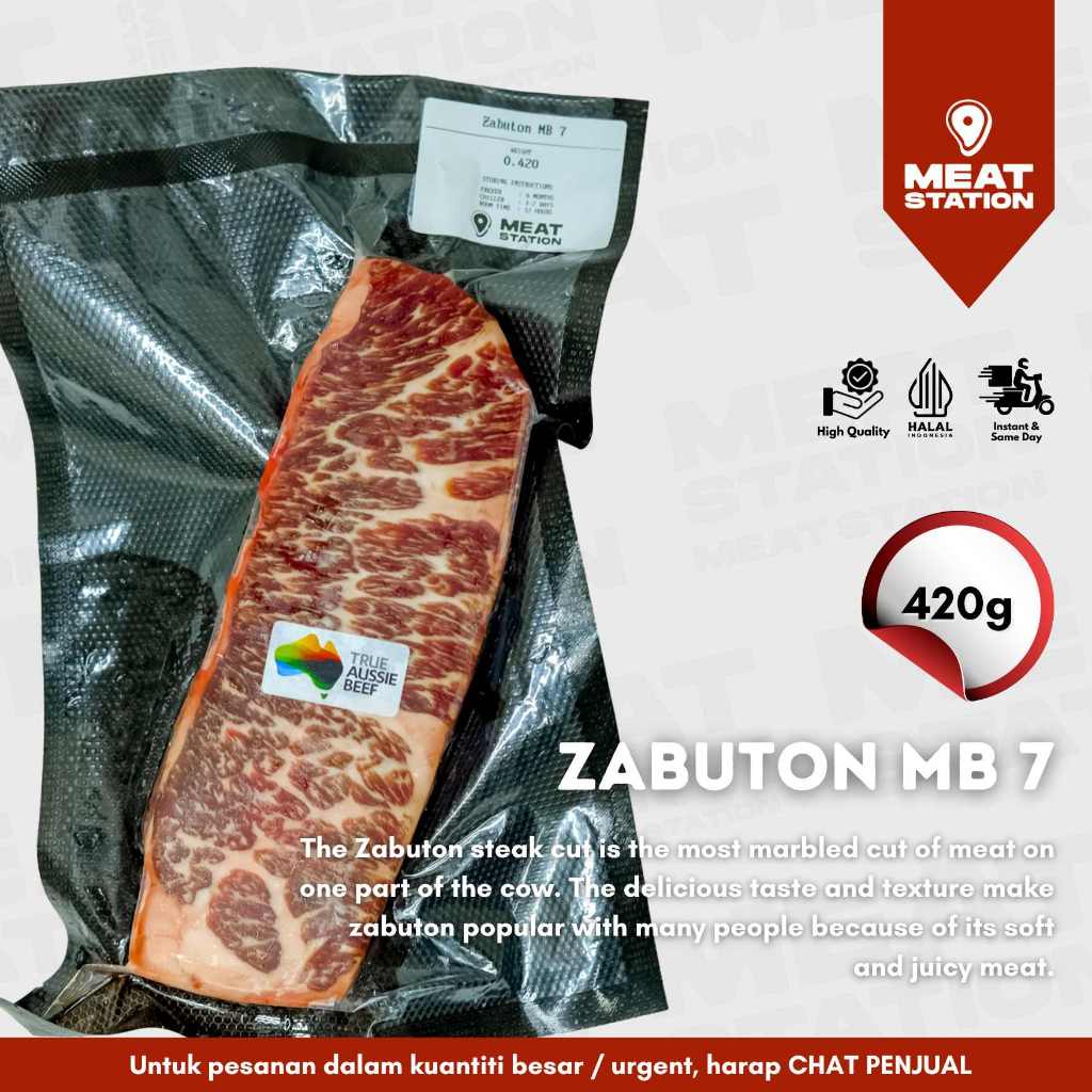 

AUS Wagyu Zabuton MB 7 420g / Beef Steak Cut / Beef Import