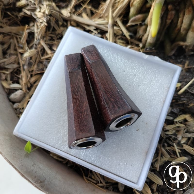 Pipa once / once cangklong / pipa rokok / padutan kayu galih asem segi enam