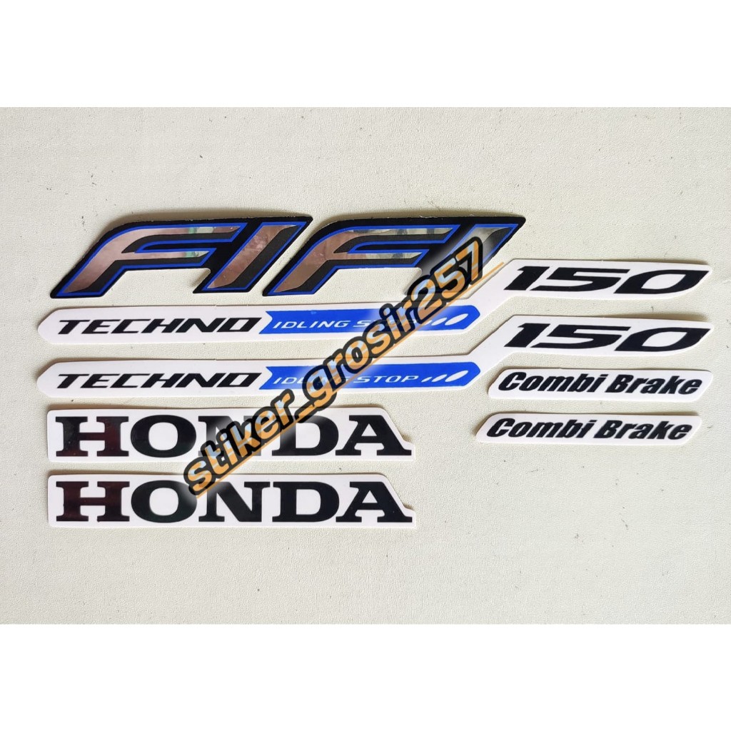 STIKER STRIPING LES LIST BODY MOTOR HONDA VARIO 150 2015 2016 PUTIH IDLING STOP