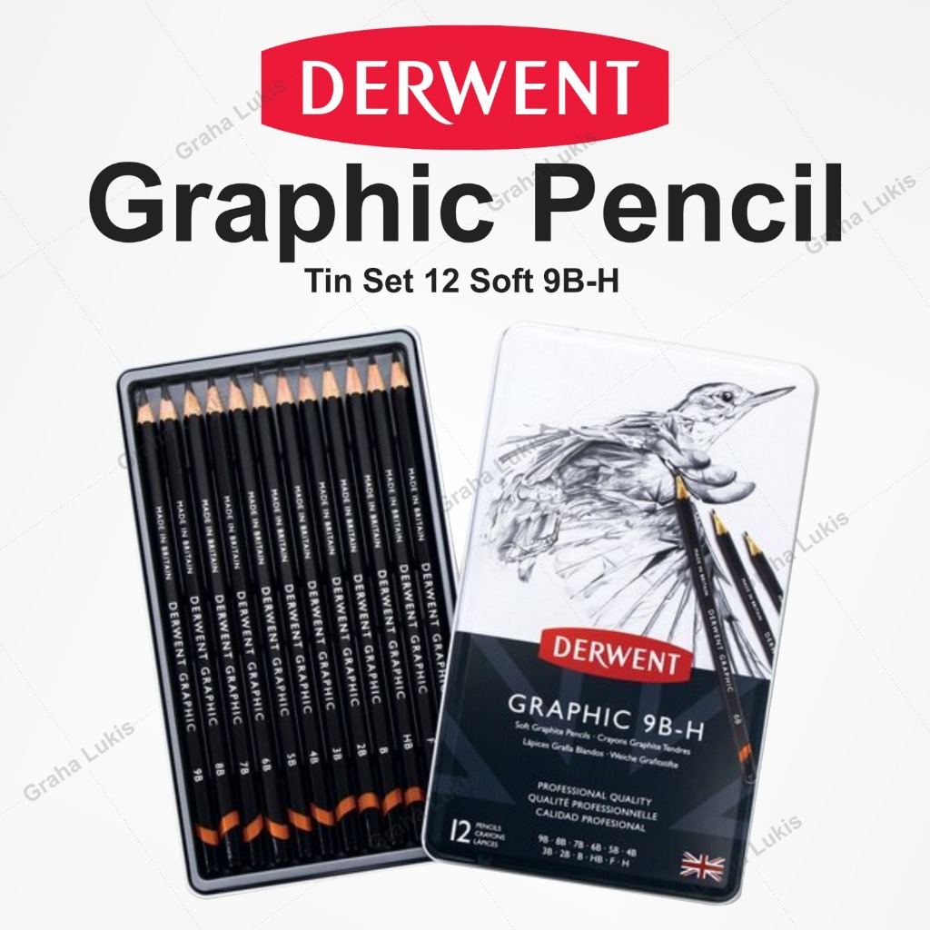 

Derwent Graphic Soft 12 (9B-H) Tin Case