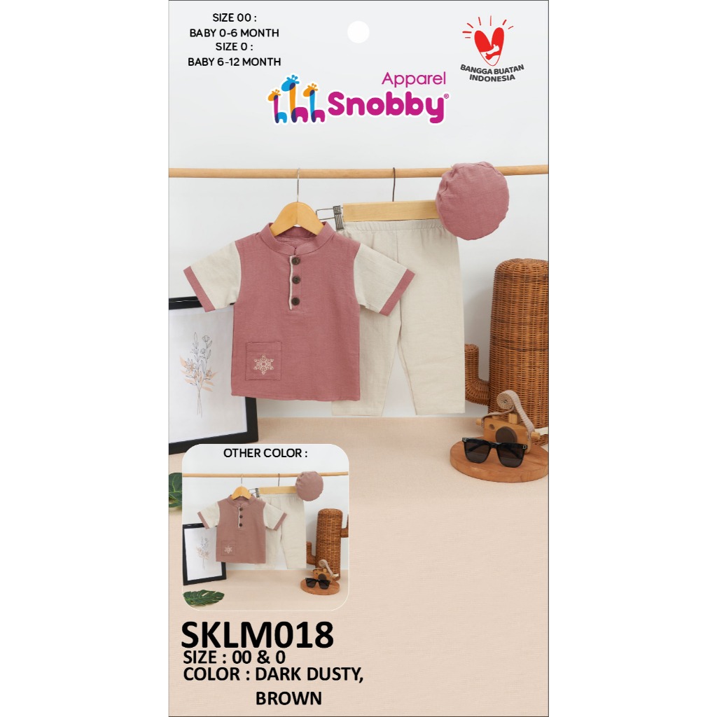 Snobby SKLM Baju Koko Linen Rami Mix - WARNA RANDOM