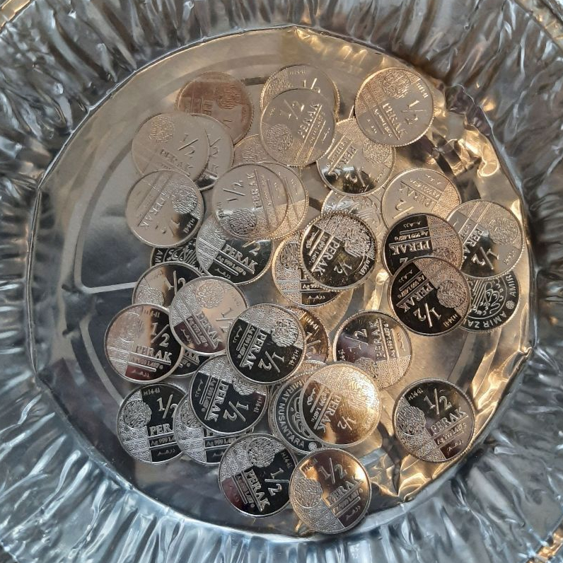 LOGAM MULIA 1/2 0.5 0,5 DIRHAM WAKALA AMIR ZAIM SAIDI KOIN PERAK MURNI FINE SILVER COIN