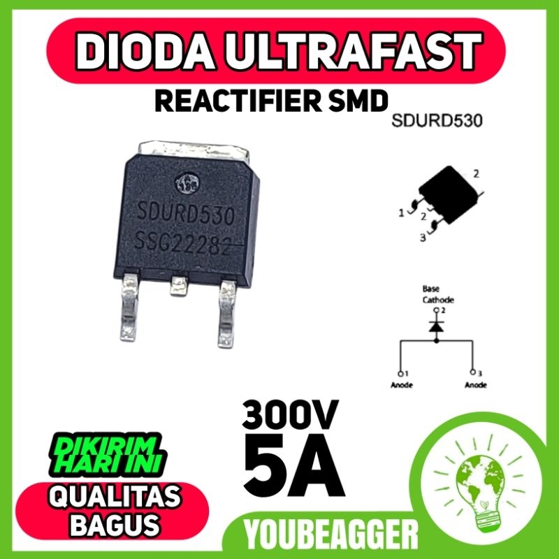 SDURD530 Dioda smd Ultrafast Reactifier 300V 5A