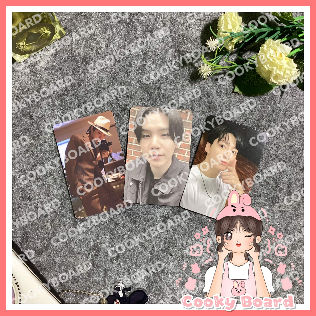 [Cooky Board] PC Photocard Suga Jhope Jungkook Vinyl DDay Pop Up HOTS YZY Golden Putih Bata Hitam Yo