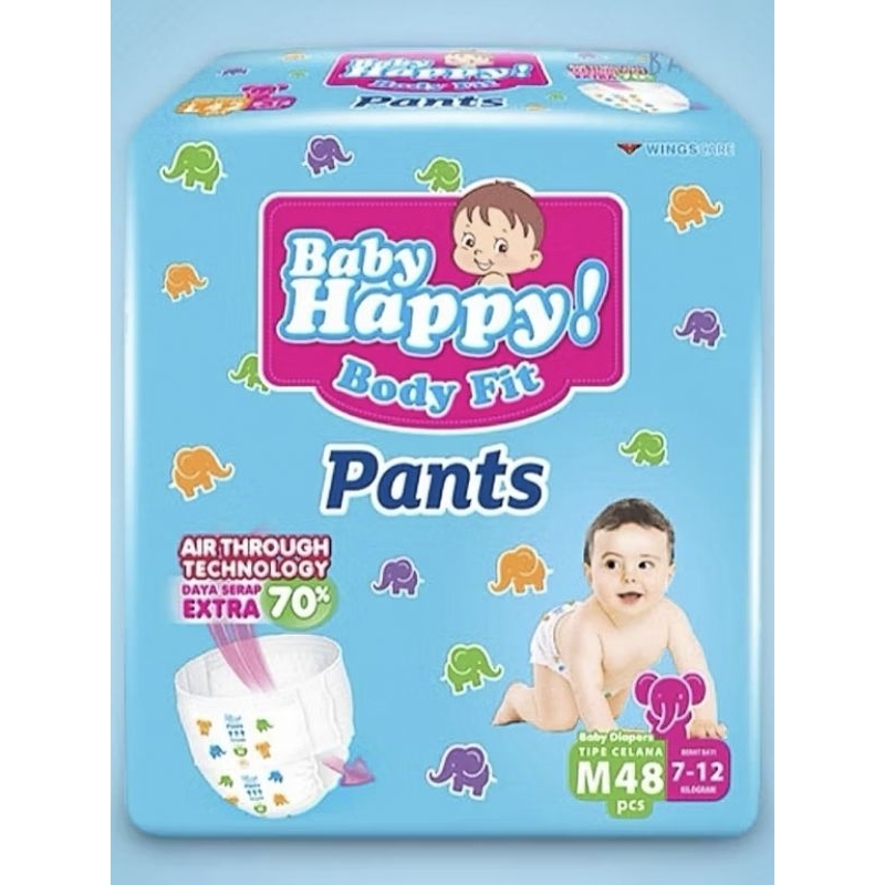 Baby happy M 48, harga promo, baby happy besar isi 48