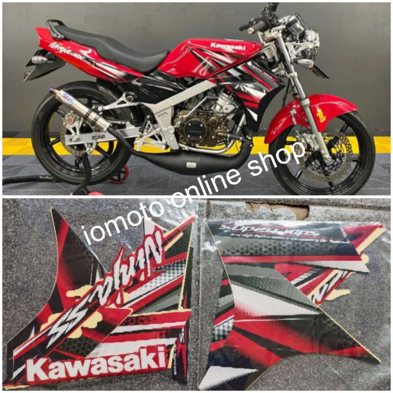 Striping stiker ninja ss 2013 merah motif original