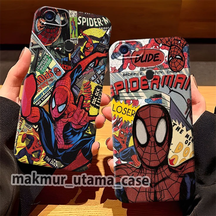 Casing Silikon Oppo F5 Oppo F5 Youth Oppo F9 Oppo F9 Pro Realme 2 Realme 2 Pro Motif Spiderman -  Ca