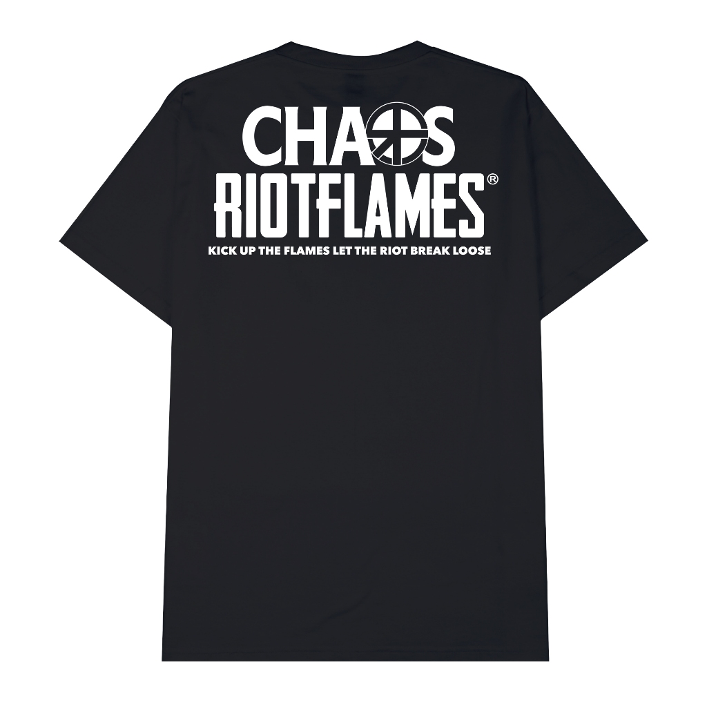 RIOT FLAMES Kaos Pria - CHAOS UK - Black