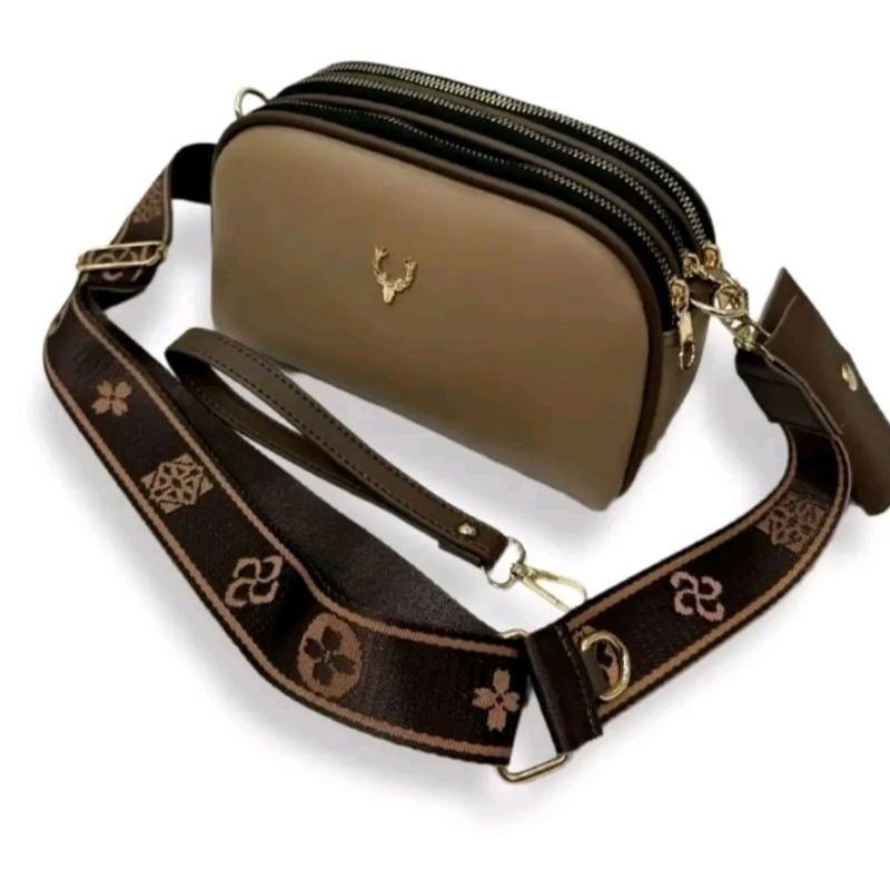 tas wanita, Noni tas slempang 3 ruang,(COD)tas slempang kekinian