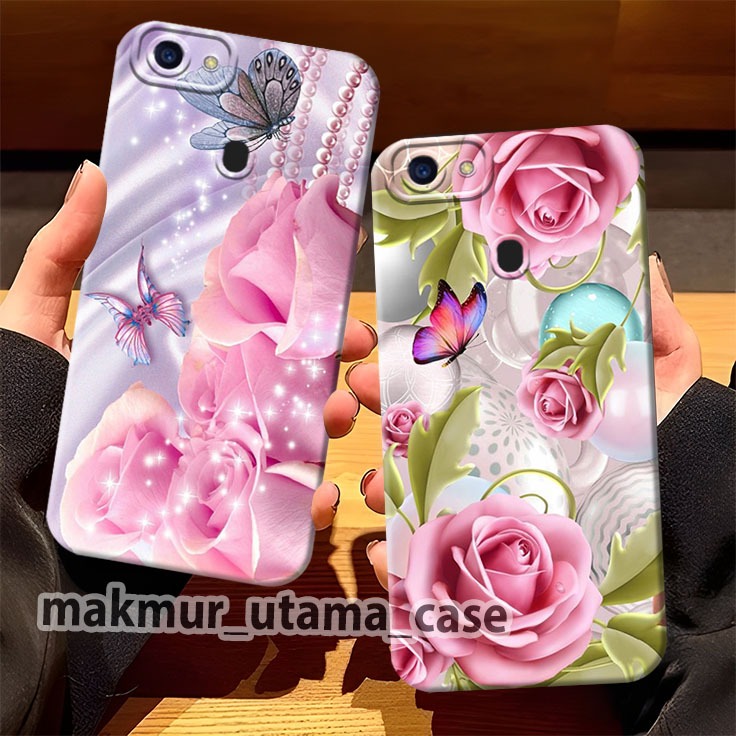 Casing Silikon Oppo F5 Oppo F5 Youth Oppo F9 Oppo F9 Pro Realme 2 Realme 2 Pro Motif Bunga Cantik - 