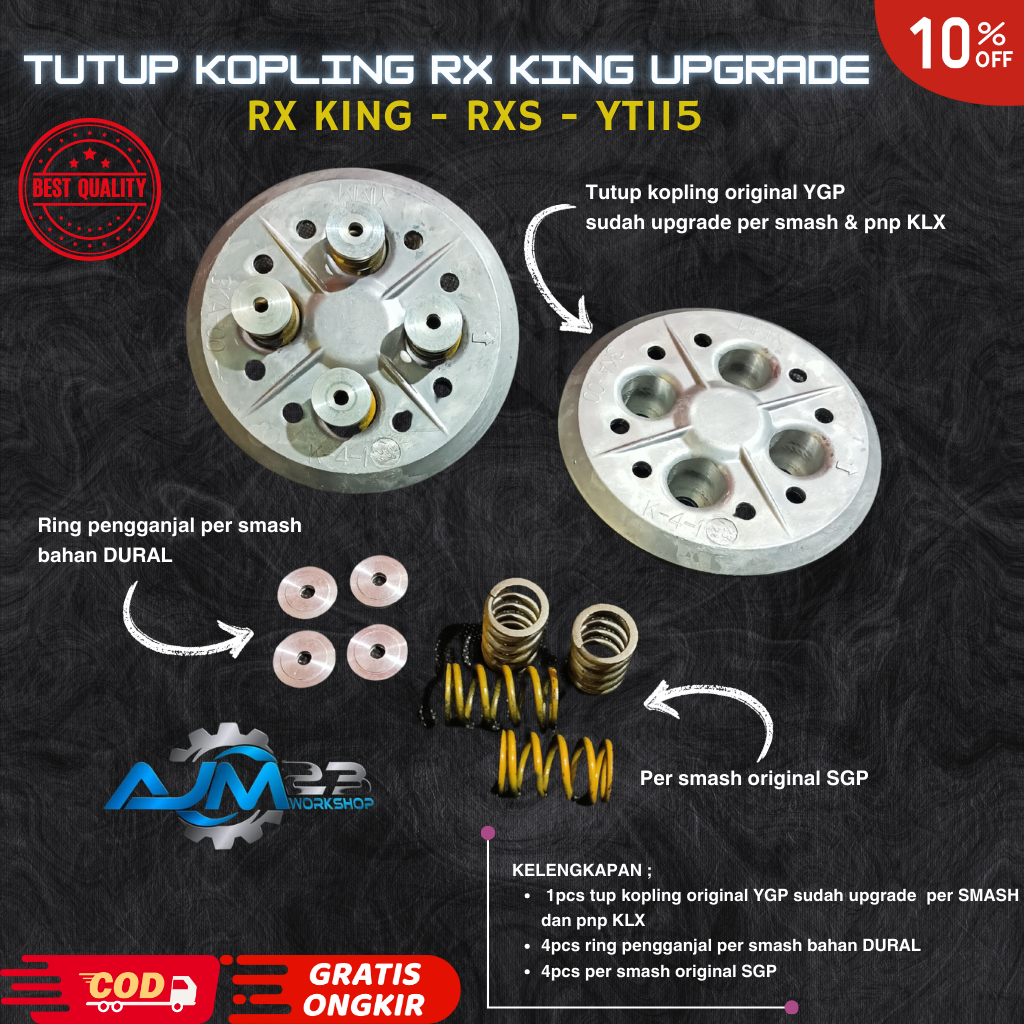 KOPLING RX KING ANTI SLIP MODIF PER SMASH RING DURAL
