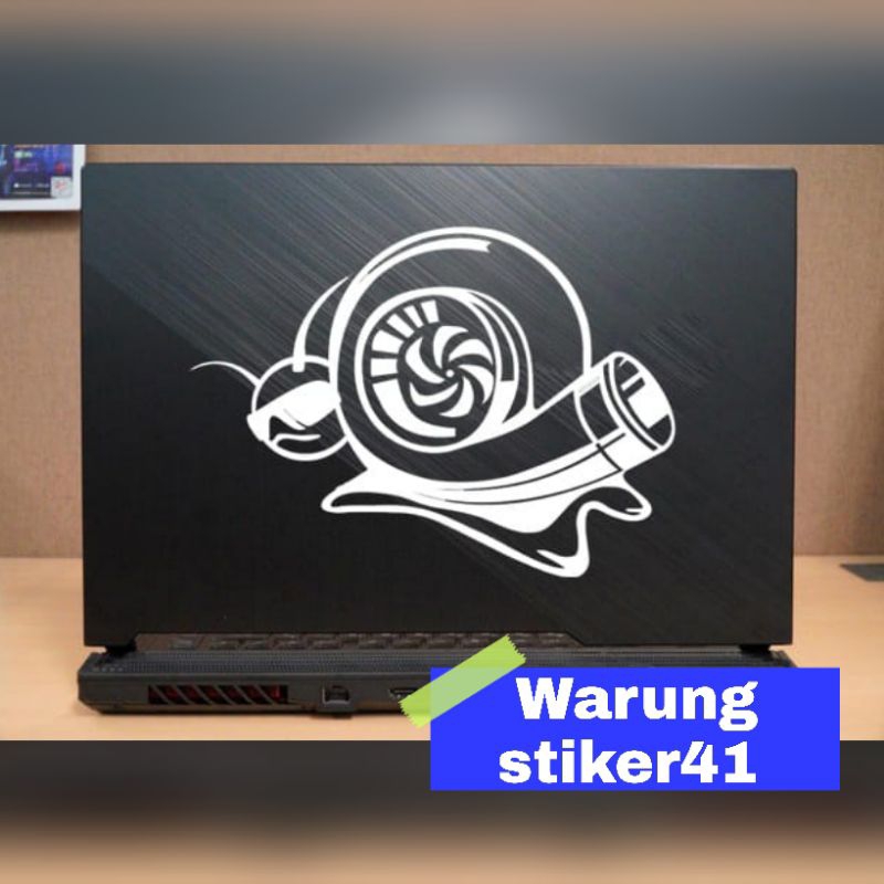 stiker laptop keong turbo sticker cutting keren