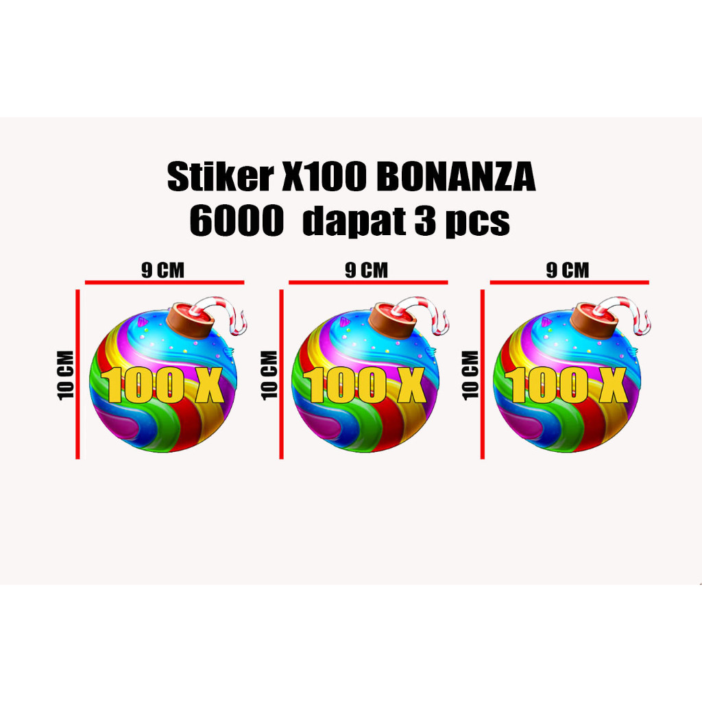 

Sticker mini uk 9 x 10 cm gambar bom bonanza x100