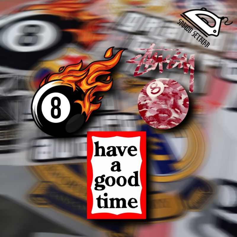 

SABLON stiker dtf sablon setrika tema bola billiard