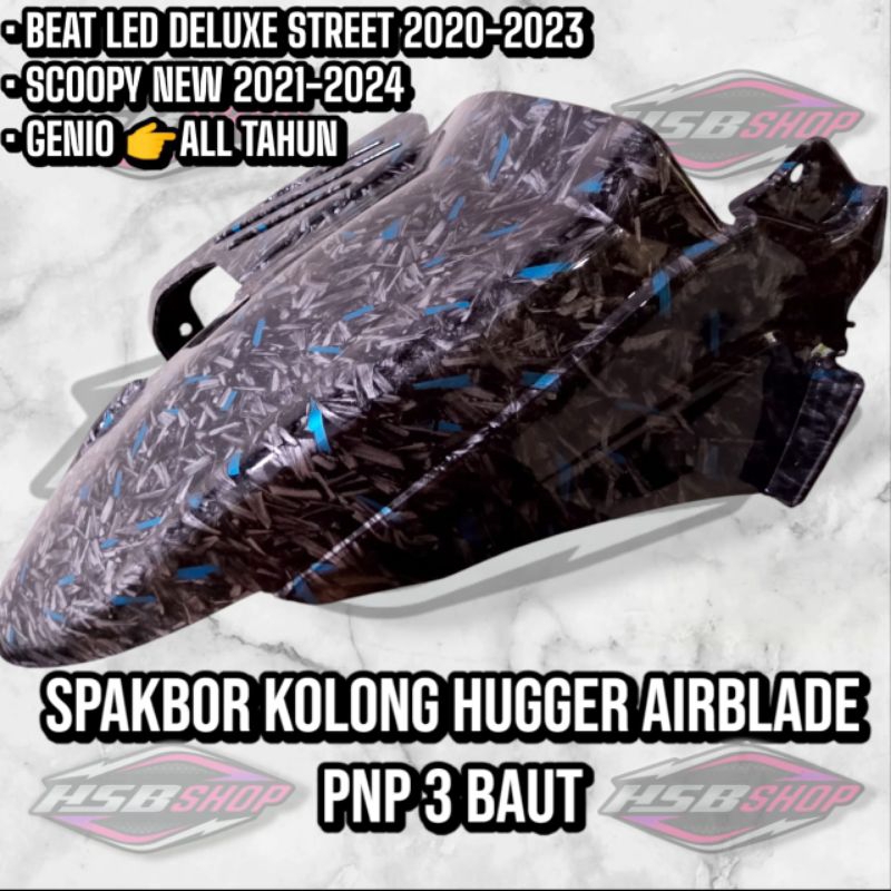 Spakbor kolong hugger airblade NEW PNP 3 Baut Beat Led deluxe scoopy NEW Genio Carbon celup wtp moti