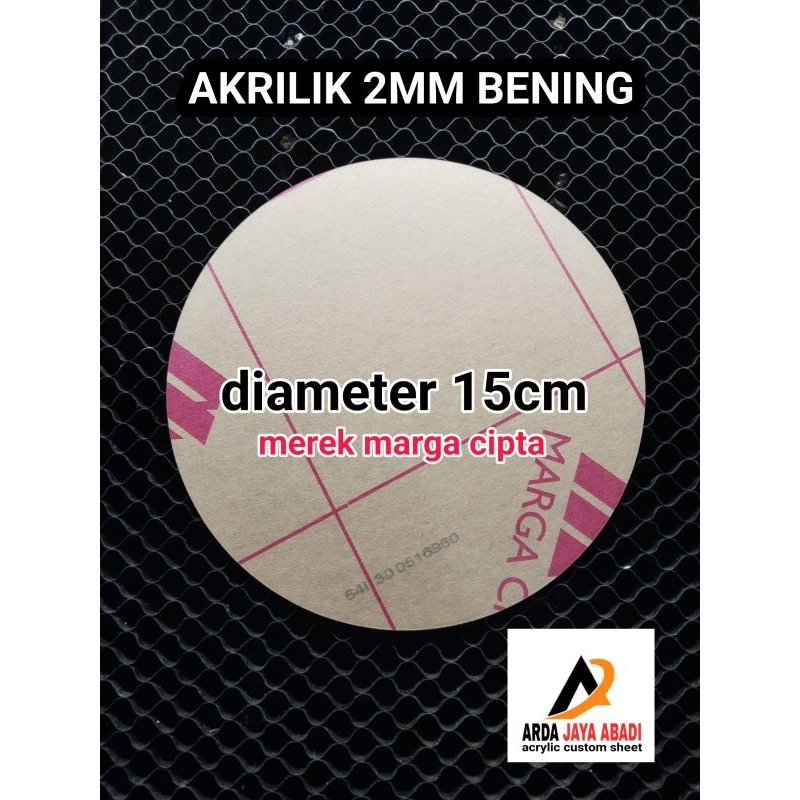 

AKRILIK 2MM BULAT DIAMETER 15CM akrilik lembaran marga cipta