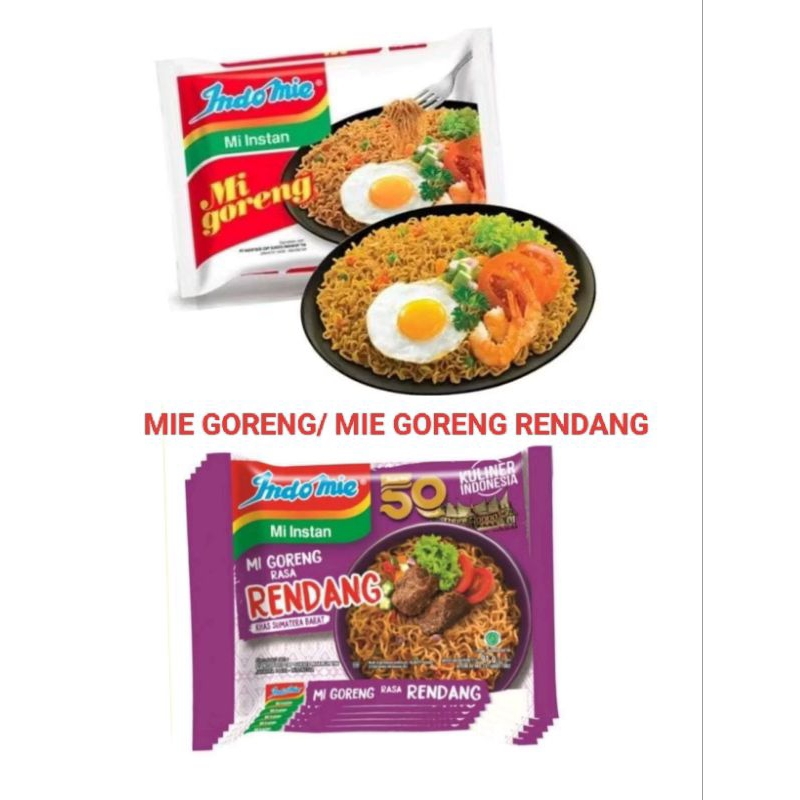 

INDOMIE Mie Goreng/Rasa Rendang/Soto Mie/Kari Ayam/Ayam Bawang/POPMIE Ecer