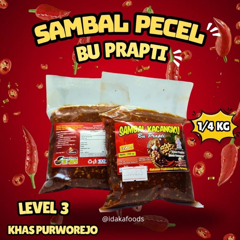 

Sambal Pecel Premium 250 Gram Bu Prapti Level 3