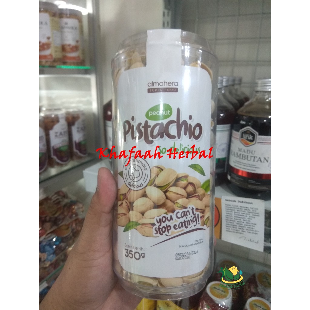 

Kacang Pistachio Almahera 350Gram Premium Original Peanut Pistachios Kacang Fustuk Pistacio