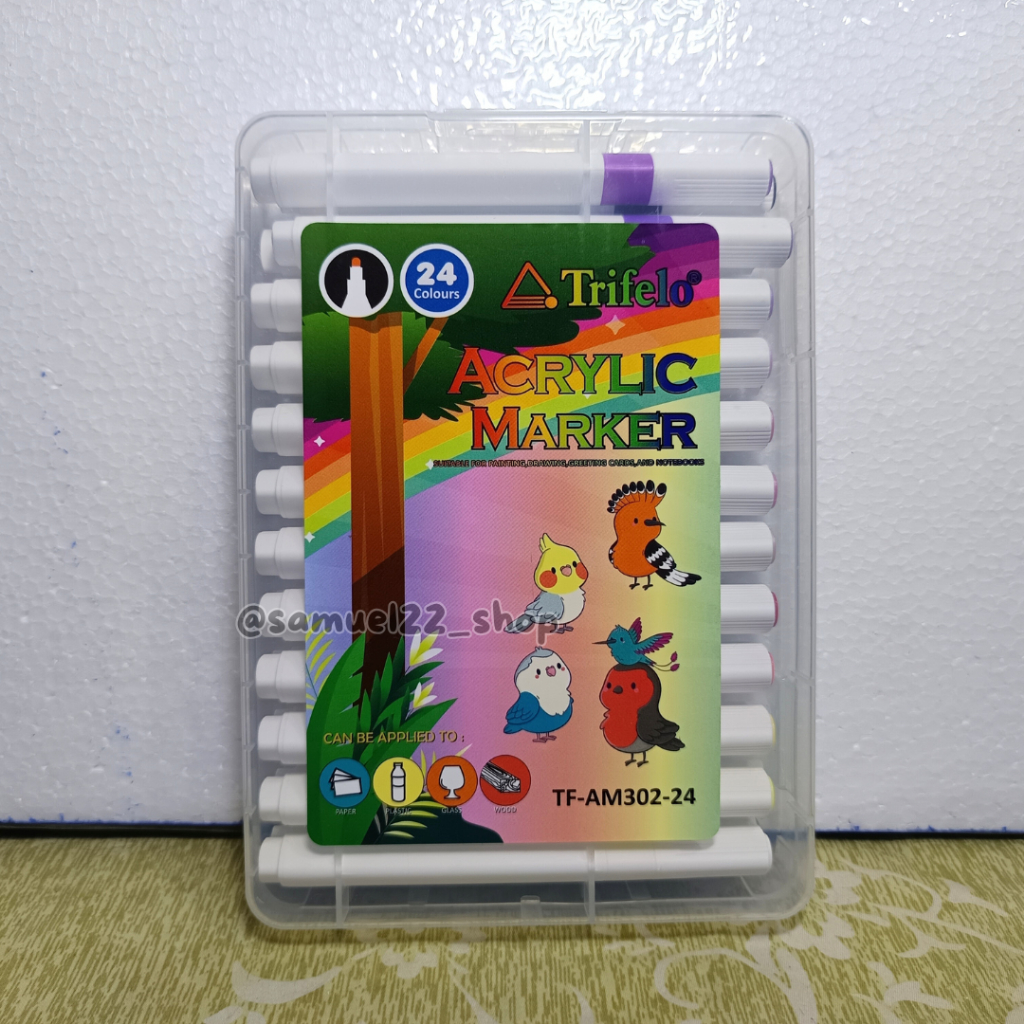 

Acrylic Marker Trifelo 24 Warna TF-AM302-24 Spidol Akrilik
