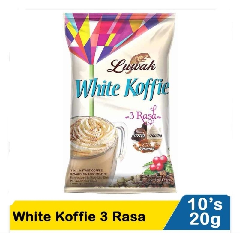 

EXP Luwak white koffie 3 rasa 10x20g Kopi Bubuk Instan