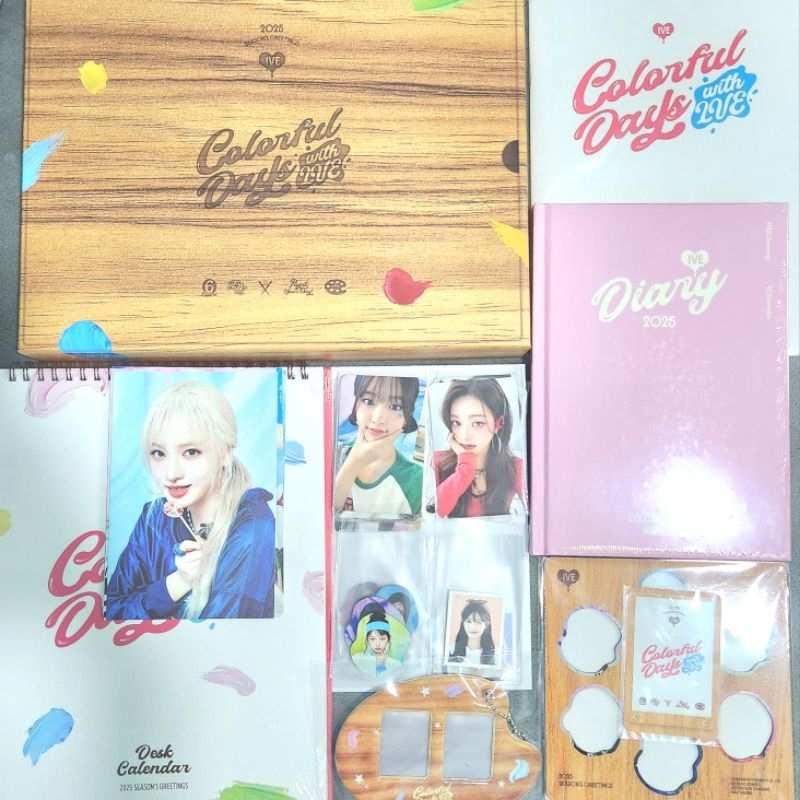[SHARING] IVE - Season's Greetings 2025 Starship POB Benefit PC / Desk Calendar / Diary / QR Code Ca