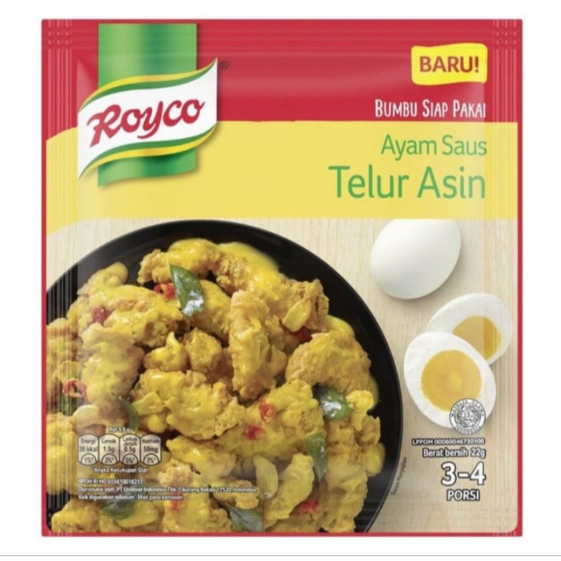 

Royco Bumbu Instant Ayam Saus Telur Asin 22 gram