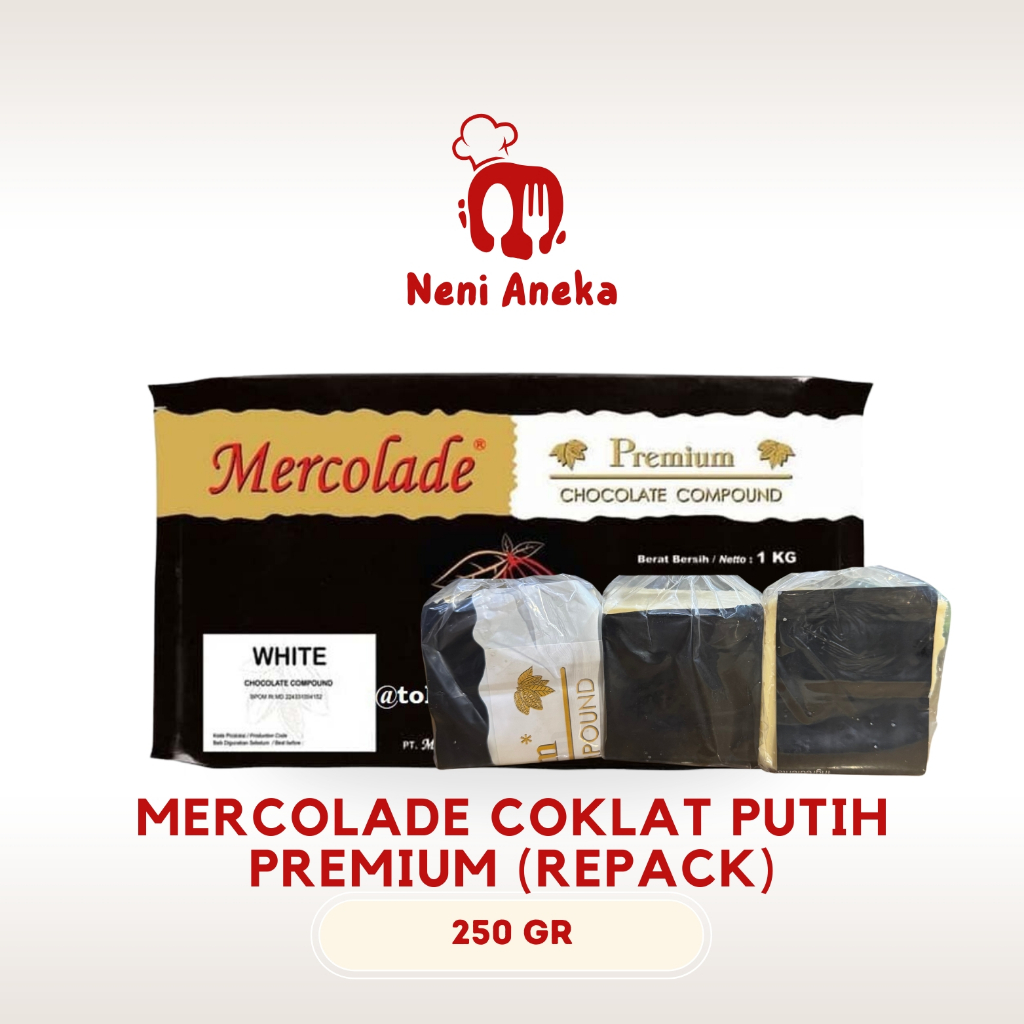 

Mercolade Coklat Putih Premium - 250gr / Chocolate Compound (Repack)